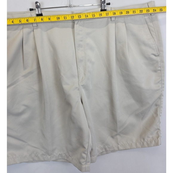 Roundtree & Yorke Chino Shorts Men 50 Big Relax Fit Khaki Beige Causal Preppy - Picture 4 of 8